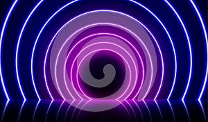 Neon glowing lines, magic energy space light concept, abstract background2