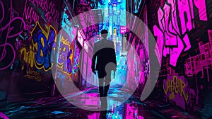 Neon Labyrinth: The Maze of Mystery./n