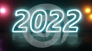 Neon light 2022 sign