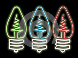 Neon light bulbs