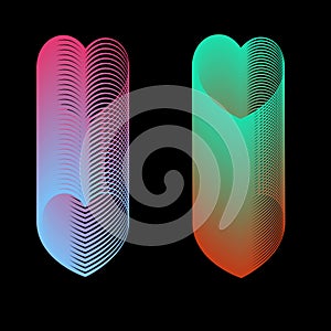 neonlight colorful love pattern