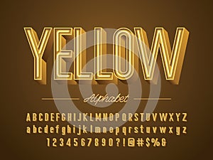 Neon light font