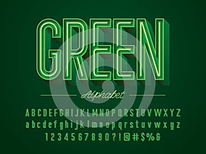 Neon light font