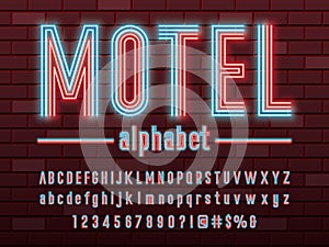 Neon light font