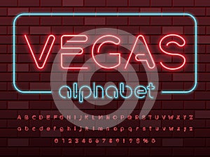 Neon light font