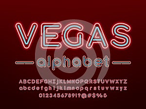 Neon light font