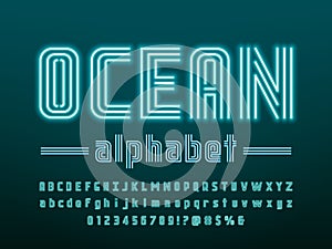 Neon light font