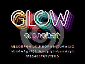 Neon light font