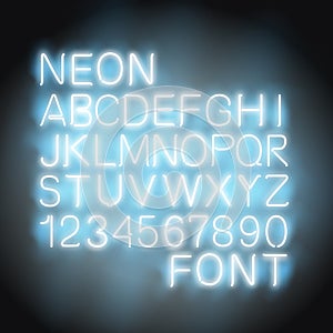 Neon light Font