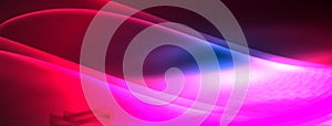 Neon light glowing waves and lines background set for wallpaper, business card, cover, poster, banner, brochure, header