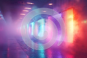 Neon Lightscape Corridor