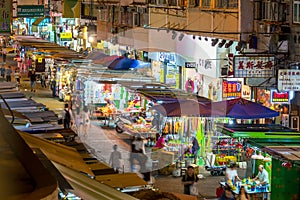 Neon lights in Mong Kok area, Hong Kong