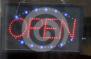 Neon lights open sign