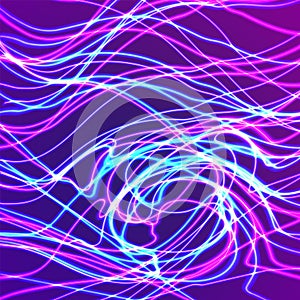 Neon lines background with glowing 80s new retro synthwave style