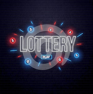 Neon lottery sign