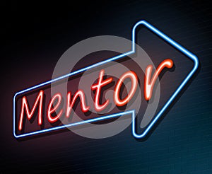 Neon mentor concept.
