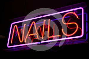 Neon Nails Sign photo