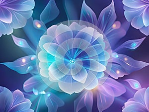 Neon Nymphaea: Artistic Renditions of Light