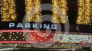 Neon Parking Sign Marquee Loop