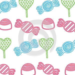 neon pattern sweet candies caramels background