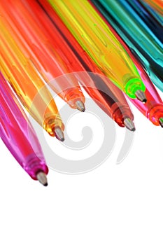 Neon pens of various colours