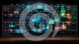 neon periodic table template