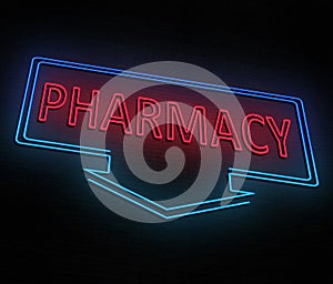 Neon pharmacy concept.