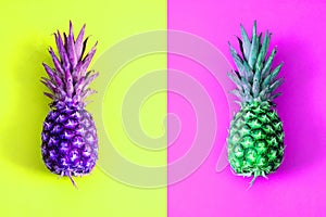 neon pineapple, art, retro style of 80s and 90s, minimal
