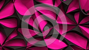 Neon pink and black geometric background. Black Friday Sale, Cyber Monday concept. Abstract modern glowing magenta
