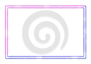 Neon pink blue frame border