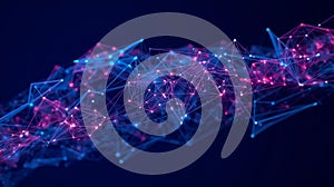 Neon Pink Blue Internet Mesh Concept