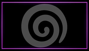 Neon Pink Frame on Black Background