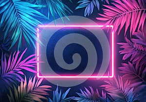 Neon Tropical Frame