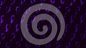 Neon purple thunderbolts pattern