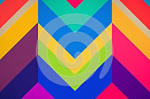 Neon rainbow chevron gradient background