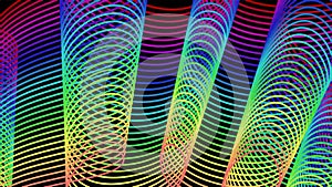 Neon rainbow curves, abstract video background, nightclub, disco, entertainment, party