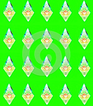 Neon Rhombuses abstract pattern