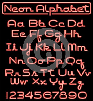 Neon Script Alphabet/eps
