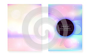 Neon Shape. Minimalist Fluid. Violet Retro Pattern. Dynamic Dots