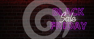 Neon Sign Black Friday Sale Header