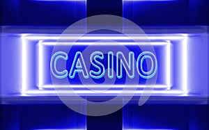 Neon sign of casino