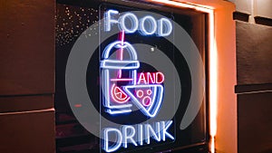 neon sign food drinks bar cafe club leisure nightlife