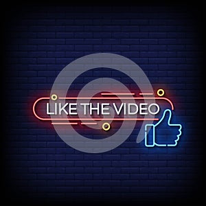 Neon Sign like the video with brick wall background vector
