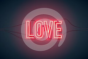 Neon sign love wide