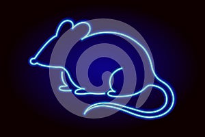 Neon sign mouse