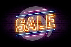 Neon sign in retro style for sale and discount.