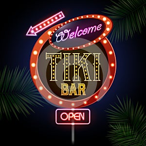 Neon sign. Tiki bar