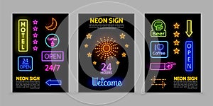 Neon Signs Promotional Posters