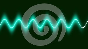 Neon sine wave scientific measurement animation