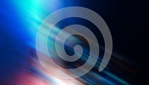 Neon Speed abstract background with lines blue light motion blur photo